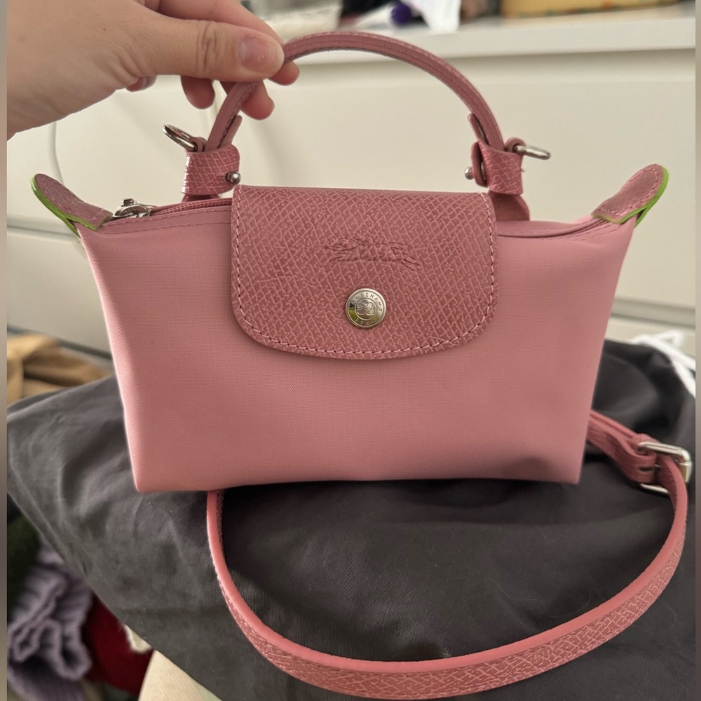Longchamp Le Pliage Original Mini Pouch in Petal Pink